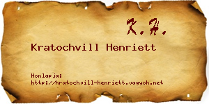 Kratochvill Henriett névjegykártya